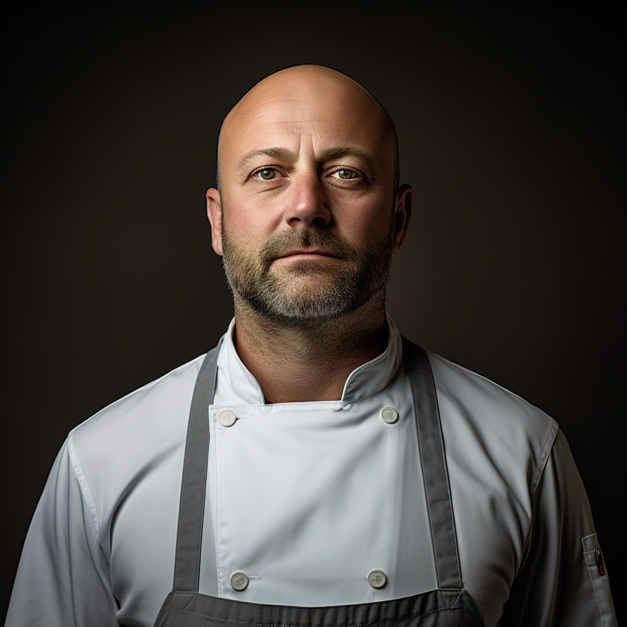 portrait chef lead wearing apron
