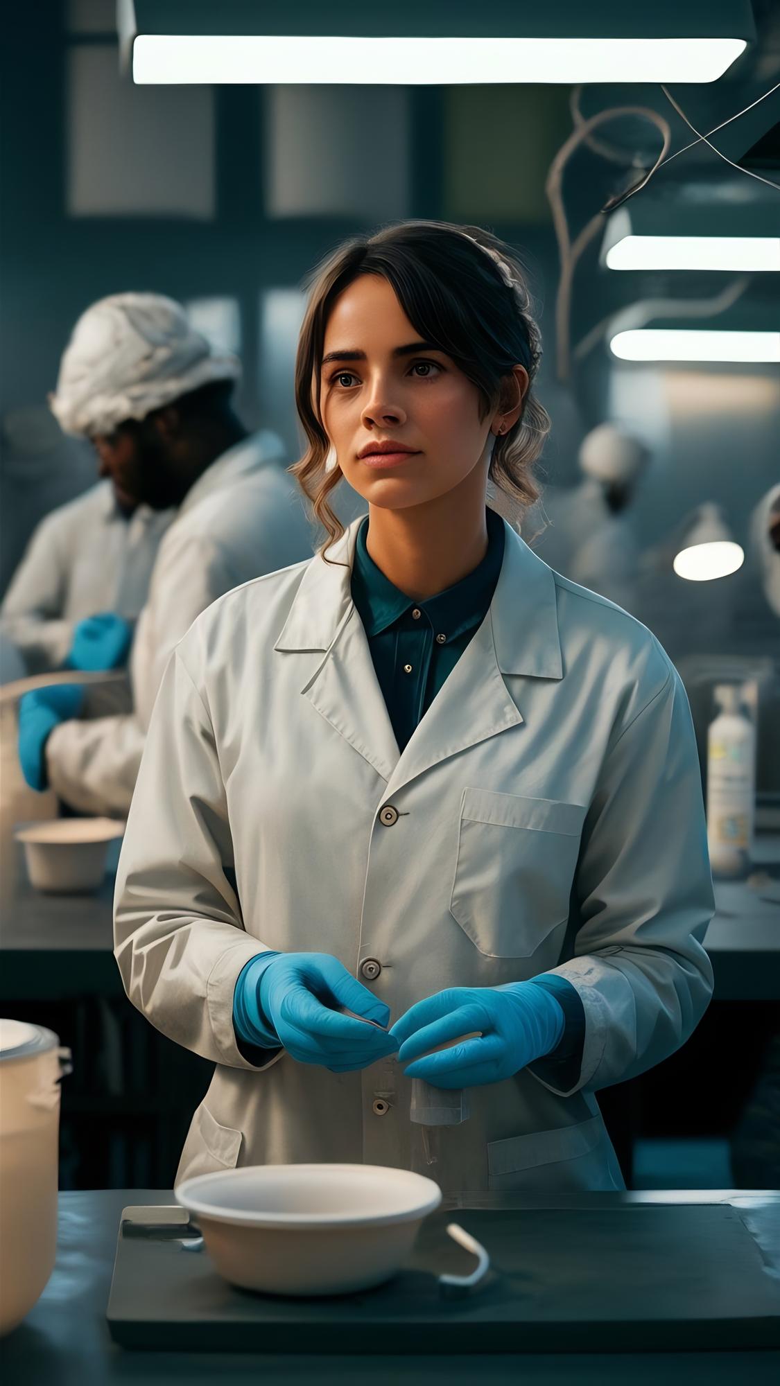 portrait food scientist in lab coat